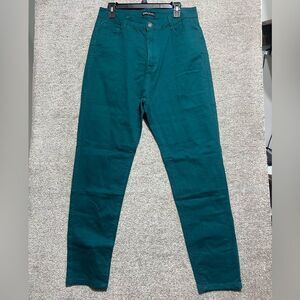 Emperial Woman’s Green Cotton Spandex Straight leg pants Plus Size 2XL